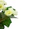 11" Cream Potted Silk Begonia Floral Arrangement